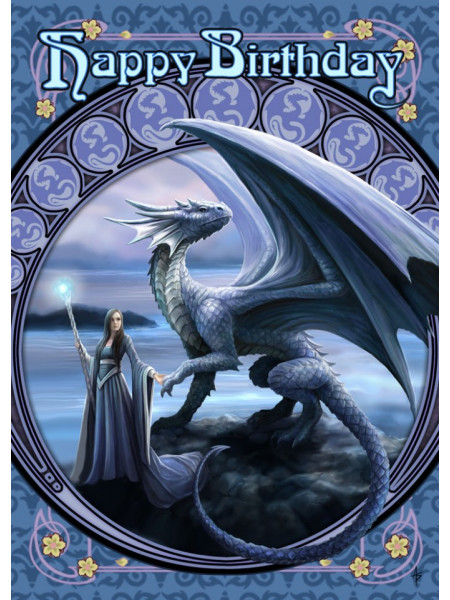 Felicitare zână și dragon Orizonturi noi