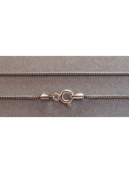 Lantisor argint oxidat model sarpe, grosime 1.2 mm
