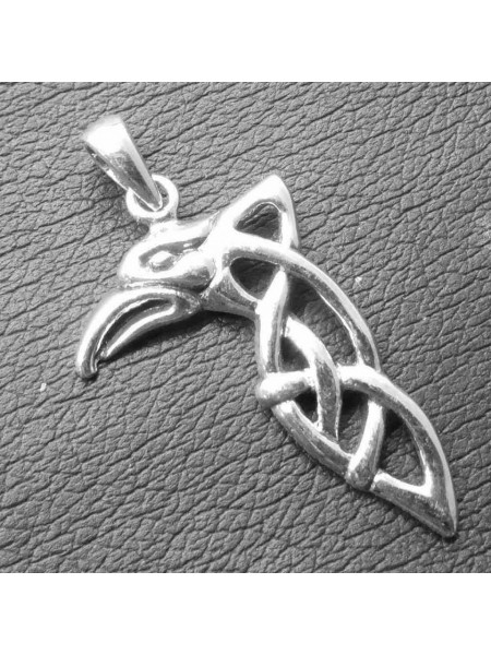 Pandantiv argint Corb cu nod celtic 3.7cm