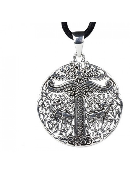 Pandantiv argint simbol celtic Irminsul