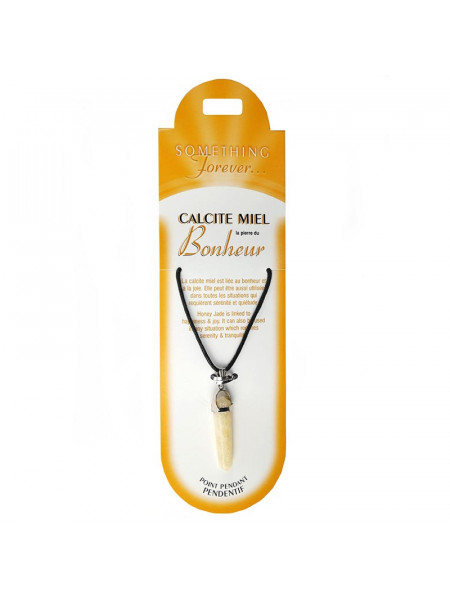 Pandantiv hexagonal cu varf piatra semipretioasa, Calcit, talisman pentru Concentrare si Relaxare