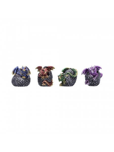 Set 4 statuete dragonei - Eggling Hoard 5 cm
