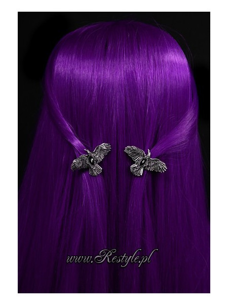 Set clame de păr gotice Black Diamond Ravens 6.5 cm