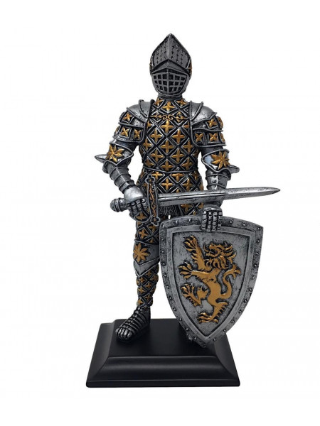 Statueta Cavaler Medieval cu Scut si Sabie 22 cm