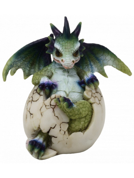 Statueta Dragon in ou 7x7x7.5 cm, verde