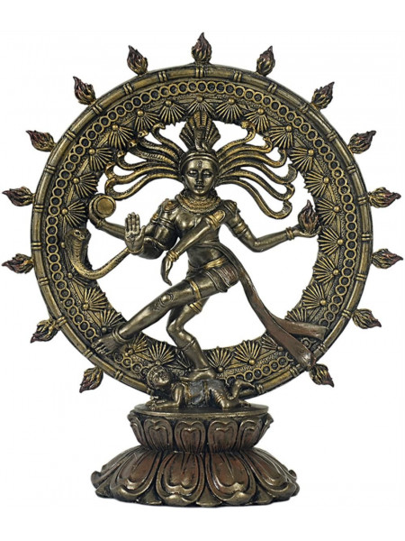 Statueta finisaj bronz zeul hindus Shiva 23 cm