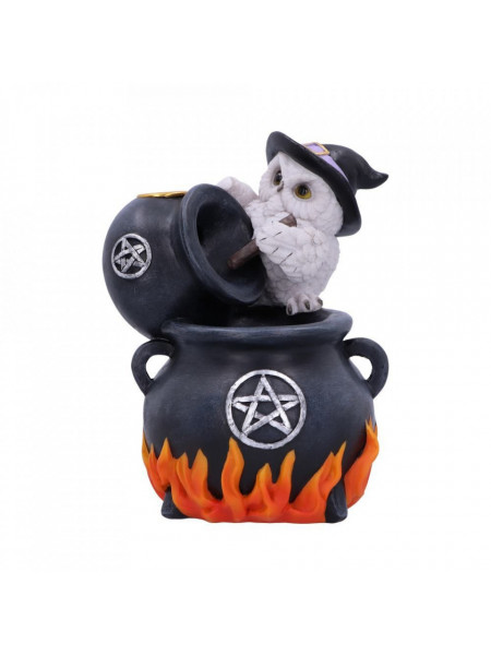 Suport conuri tamaie backflow cu bufnita si cazanul magic Snowy Brew 17cm