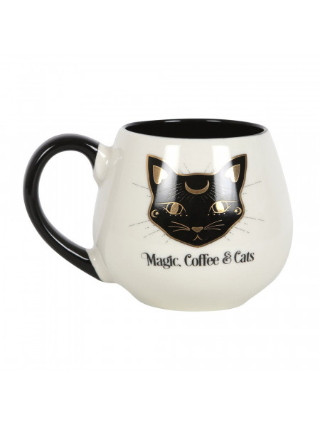 Cana portelan Magic, Coffee & Cats, capacitate 500 ml
