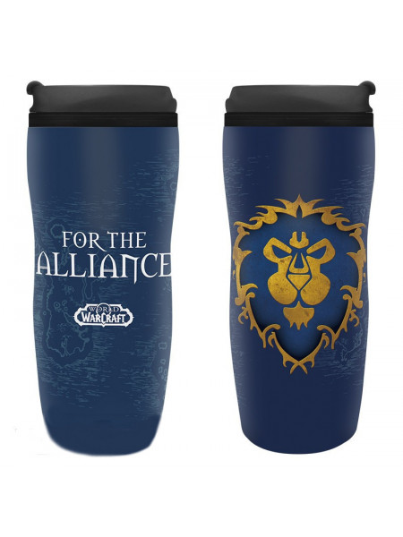 Cana termos cu capac pentru cafea licenta World of Warcraft - For the Alliance 335 ml