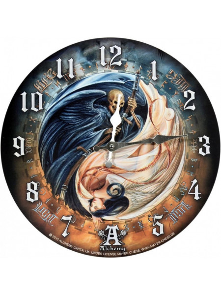 Ceas de perete din lemn Versus Doctrinus - Alchemy 34cm