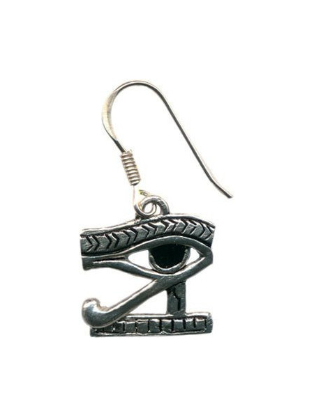 Cercei lungi placati cu argint Amuletele Egiptului antic - Ochiul lui Horus 2.7 cm