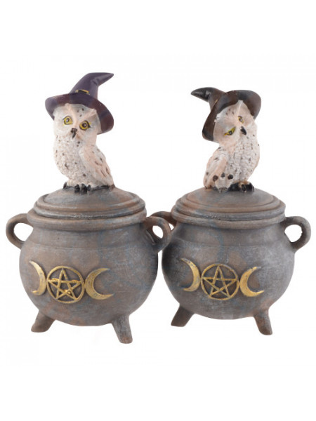 Cutie bijuterii bufnita Witch snow owl 15 cm - Img 1