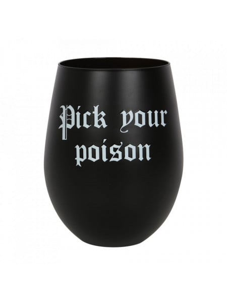 Pahar de vin negru Pick your poision 12.2 cm