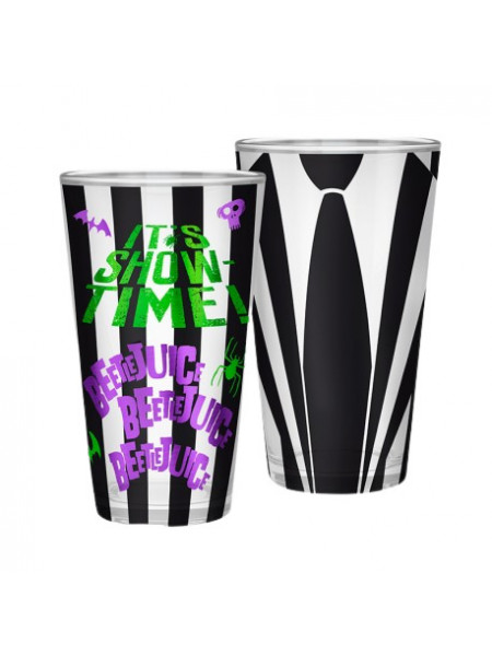 Pahar sticla licenta Beetlejuice 400 ml