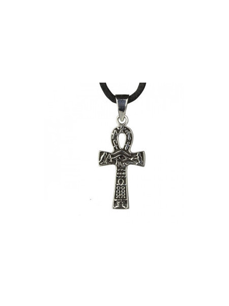 Pandantiv argint Ankh egiptean cu hieroglife 3.1 cm