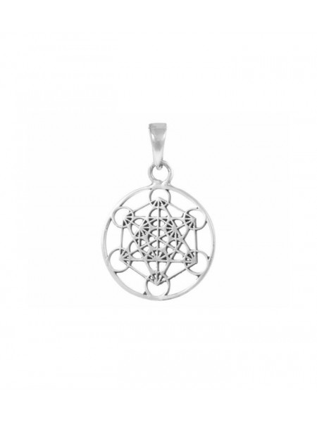 Pandantiv argint Cubul Arhanghelului Metatron 16 mm