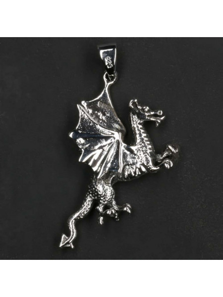 Pandantiv argint Welsh Dragon, 4.2cm