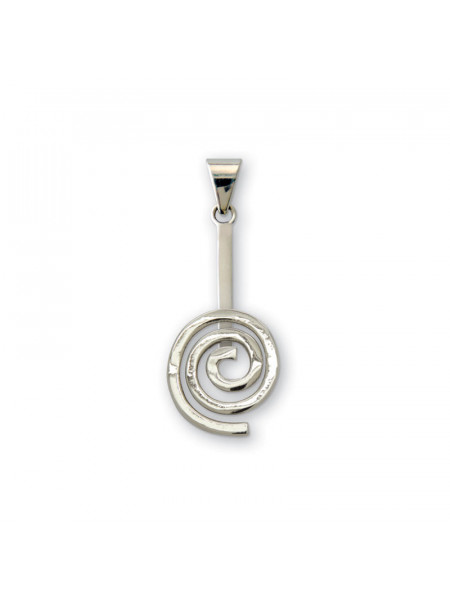 Pandantiv Piatra Pi cu suport si lantisor placate cu argint - Spirala