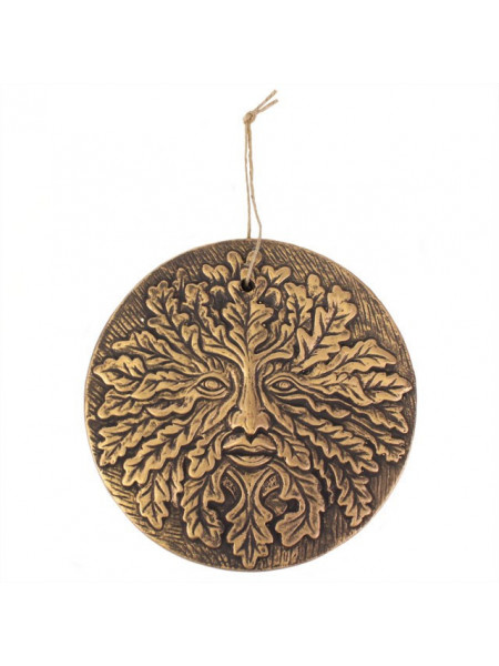 Placheta pentru perete din teracota Green Man 20 cm