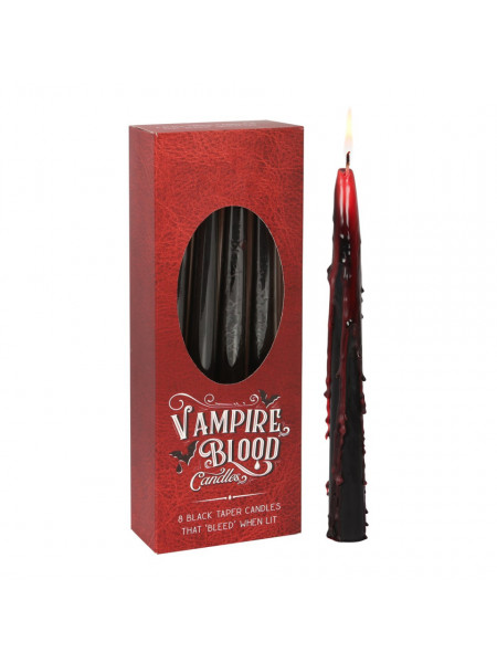 Set 8 lumanari gotice Sangele vampirului 15.2 cm