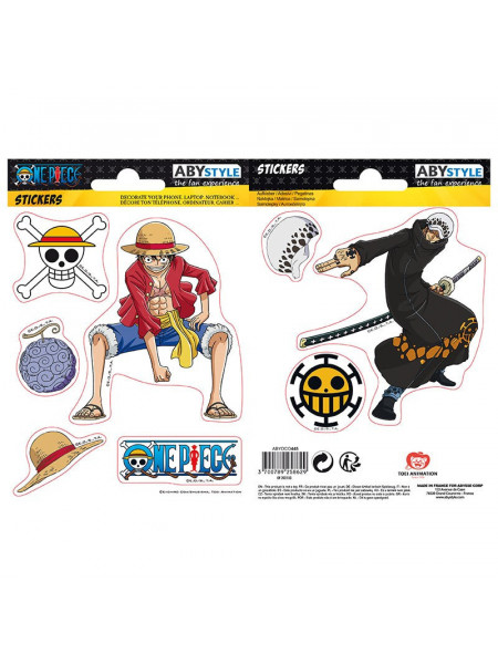 Set stickere licenta One Piece - Monkey D. Luffy & Trafalgar Law