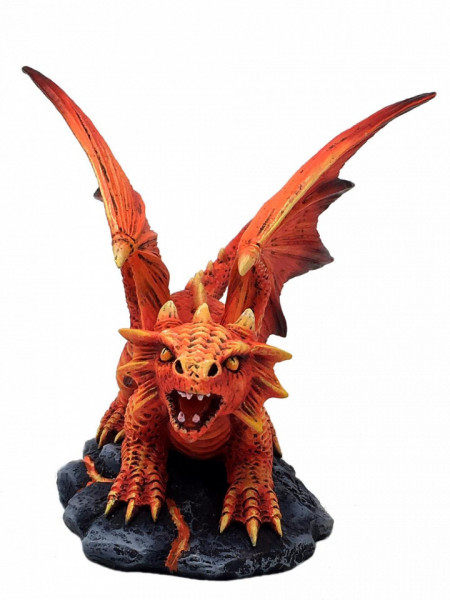 Statueta Age of Dragons - Dragon de foc pui - Anne Stokes - 13 cm