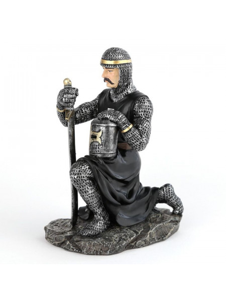 Statueta Cavaler Medieval Îngenunchind 16 cm