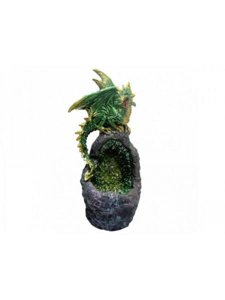 Statueta cu led dragon Gardianul Cristalului de Smarald