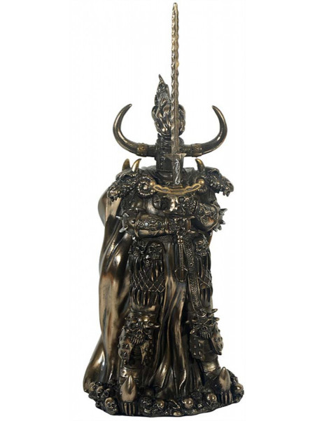 Statueta finisaj bronz Cavaler Negru 34 cm