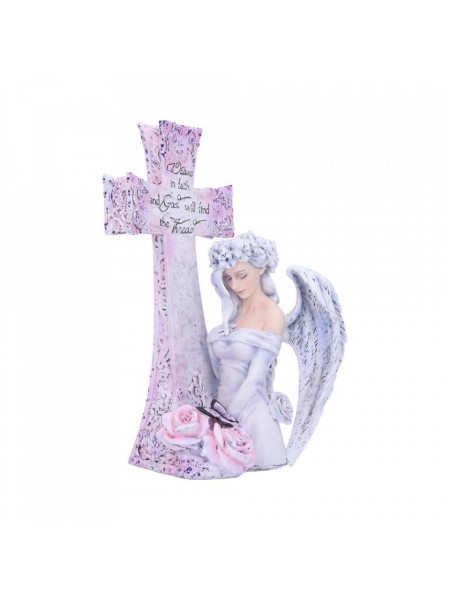 Statueta inger si cruce celtica Tese in Credinta 26 cm