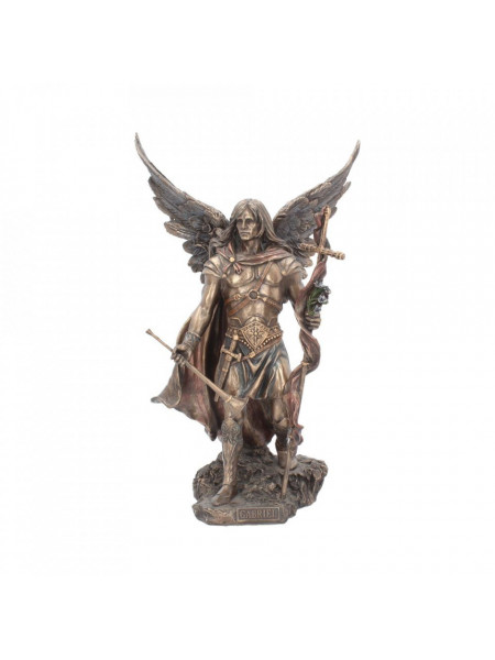 Statueta rasina si bronz Arhanghelul Gabriel 33.5 cm