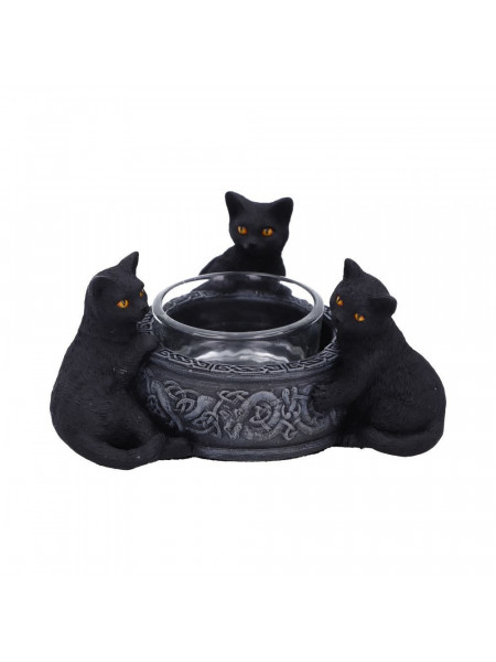 Suport lumanare pisicute Familiar Trio 10 cm