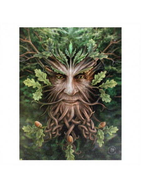 Tablou Canvas Regele Stejar 19x25cm - Anne Stokes - Img 1