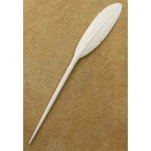 Accesoriu pentru par sculptat manual din os Pana 22cm - Img 2