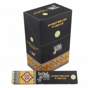 Betisoare de tamaie parfumate Tribal Soul - Cedru si Iarba zimbrului (Sweet grass)