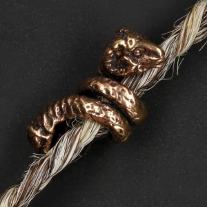 Bijuterie pentru barba/par bronz Berbec, diametru 0.6 cm