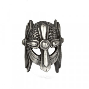 Bijuterie pentru barba/par din argint Casca Viking diametru 0.6 cm