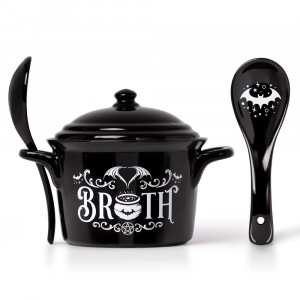 Bol cu capac si lingura Bat Broth 15 cm
