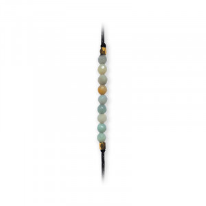 Bratara ajustabila cu 9 sfere din Amazonit, talisman pentru Spontaneitate, Fericire si Implinire