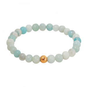 Bratara elastica din sfere de Amazonit - Stones of nature