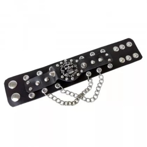 Bratara piele ecologica Craniu 4.5cm x 23cm