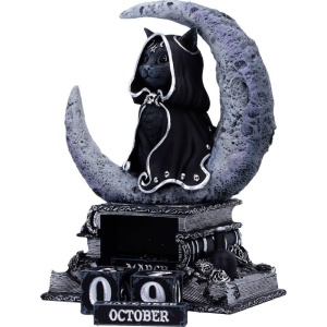 Calendar perpetuu pentru birou pisicuta demonica Zefur Cult Cuties – decor gotic fantasy, 16 cm - Img 6