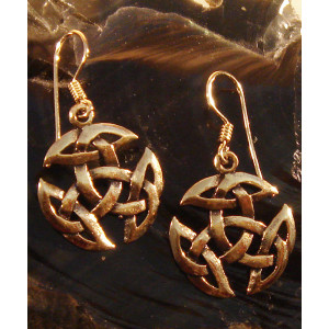 Cercei celtici din bronz Triunghi deschis - Img 2