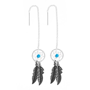 Cercei lantisor din argint Dreamcatcher 76.5mm