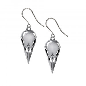 Cercei lungi craniu de corb Coeur Crane