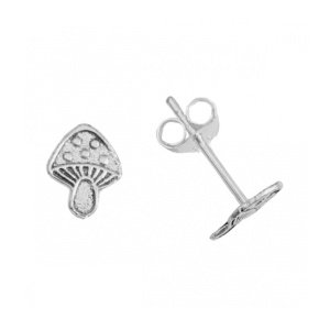 Cercei mici cu surub si tija, din argint Ciupercute 7.6 mm