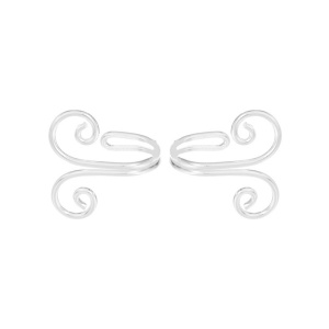 Cercei pe ureche din argint Model Stilizat, diametru 5.5mm
