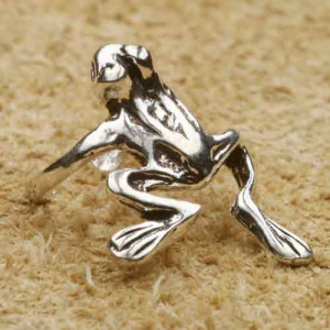 Cercel din argint pe ureche, earcuff Broscuta 1.4cm - Img 2