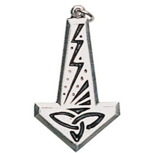 Charm placat cu argint Ciocanul lui Thor