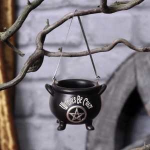 Decoratiune cu agatatoare cazanul vrajitoarei Witches Be Crazy 6.1 cm - Img 1
